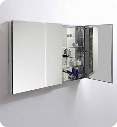 Fresca 50" Wide x 36" Tall Bathroom Medicine Cabinet w/Mirrors