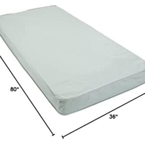Drive Medical 15006EF Extra Firm Inner Spring Mattress, White, 80 x 36,Extra Firm