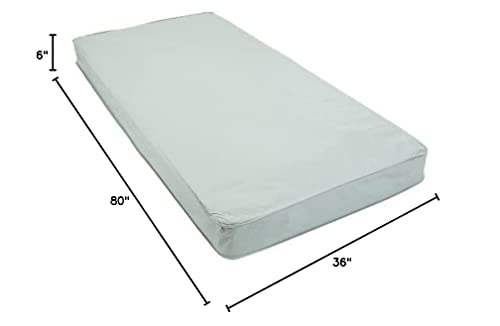 Drive Medical 15006EF Extra Firm Inner Spring Mattress, White, 80 x 36,Extra Firm