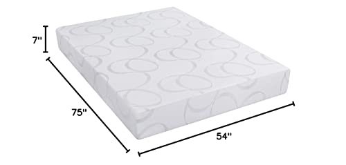 Olee Sleep Foam Mattress, Full, White/Beige