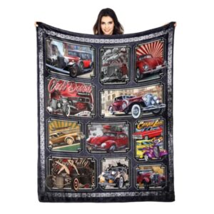 Retro car Vintage car Gift Ultra-Soft Throw Blanket 50"x40" Comfortable Gifts for Bed Sofa Dorm Decor Bedding Bedroom