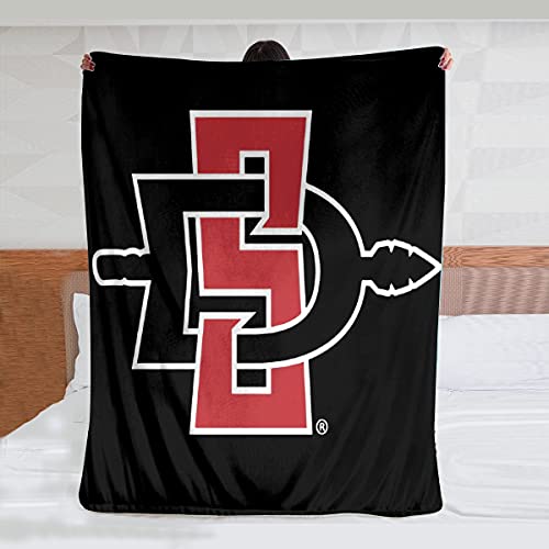 GACOZ-San Diego State University- Ultra Soft Throw Blanket Flannel Fleece All Season Light Weight Living Room Bedroom Warm Blanket 60×50inch