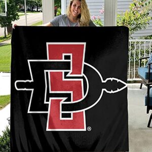 GACOZ-San Diego State University- Ultra Soft Throw Blanket Flannel Fleece All Season Light Weight Living Room Bedroom Warm Blanket 60×50inch