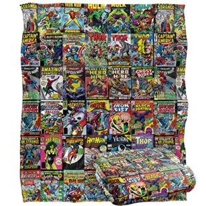 marvel marvel comic blanket, 50"x60", misc. comic collage, silky touch super soft throw blanket