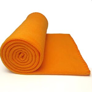 Ngawari Fleece Throw Blanket Lightweight Soft Warm Cozy Pet Blanket (Orange, 50 * 60 Inch)