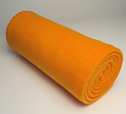 Ngawari Fleece Throw Blanket Lightweight Soft Warm Cozy Pet Blanket (Orange, 50 * 60 Inch)