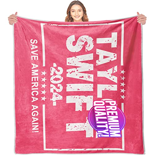 ETSKOM Singer Throw Blanke Taylor 2024 Flannel Blanket Taylor Party Bedroom Decorations Warm Throw Pink Blanket 50×60inch