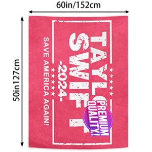 ETSKOM Singer Throw Blanke Taylor 2024 Flannel Blanket Taylor Party Bedroom Decorations Warm Throw Pink Blanket 50×60inch