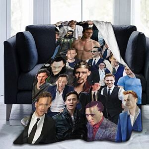 tom hiddleston james conrad soft and comfortable warm fleece blanket for sofa, bed, office knee pad,bed car camp couch cozy plush throw blankets