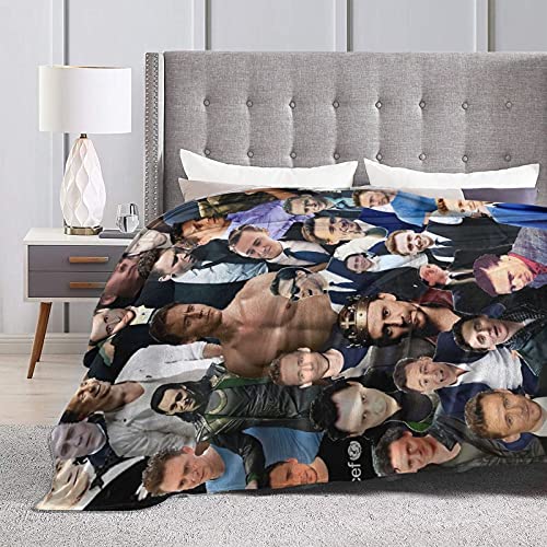 Tom Hiddleston James Conrad Soft and Comfortable Warm Fleece Blanket for Sofa, Bed, Office Knee pad,Bed car Camp Couch Cozy Plush Throw Blankets