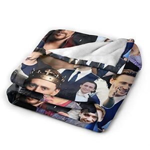 Tom Hiddleston James Conrad Soft and Comfortable Warm Fleece Blanket for Sofa, Bed, Office Knee pad,Bed car Camp Couch Cozy Plush Throw Blankets