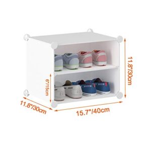 HOMIDEC Shoe Rack, 6 Tier Shoe Storage Cabinet 24 Pair Plastic Shoe Shelves Organizer for Closet Hallway Bedroom Entryway