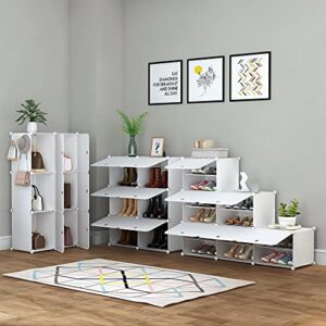 HOMIDEC Shoe Rack, 6 Tier Shoe Storage Cabinet 24 Pair Plastic Shoe Shelves Organizer for Closet Hallway Bedroom Entryway