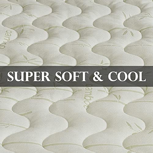 Top Split California King (Flex Head) Waterproof Bamboo Jacquard Mattress Pad for Half Split Calking Beds