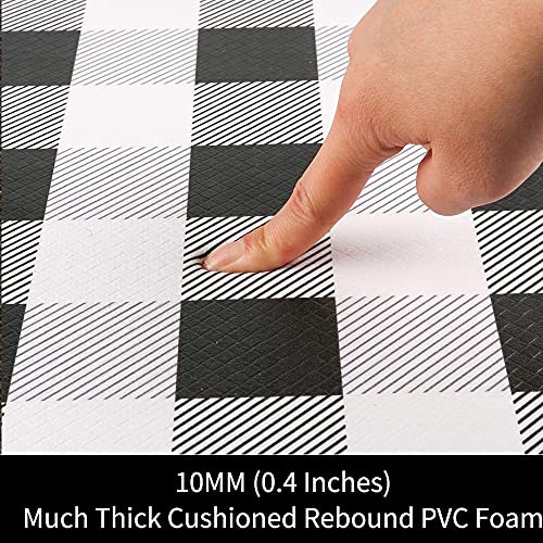 Pauwer Anti Fatigue Kitchen Mat Set of 2, Farmhouse Kitchen Rugs Non Skid Washable, Cushioned Kitchen Mats for Floor, Waterproof Memory Foam Kitchen Floor Mats, Standing Desk Mat Kitchen Runner Carpet