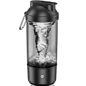 Cholas Premium Electric Protein Shaker Bottle, 20oz Blender for Mixing Protein, Gym Portable Cup, and Cocktails, BPA Free Self Stirring Shaker with Waterproof Design in Sleek Black