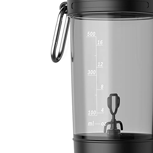 Cholas Premium Electric Protein Shaker Bottle, 20oz Blender for Mixing Protein, Gym Portable Cup, and Cocktails, BPA Free Self Stirring Shaker with Waterproof Design in Sleek Black