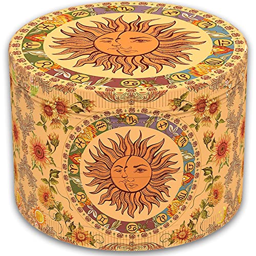 JOYTOP Grinder, 2.5 inch Vintage Boho Sun and Moon Grinder (Yellow)