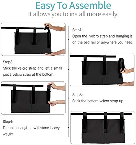 Bunk Bed Under Bedside Caddy Cup Holder for End Table,Desk,Recliner Chairs Arm Rest,Office Mounted,Baby Crib Basket Hanging Hanger Bag Storage Containers for Cell Phone,TV Remote Control,Book,Tablet