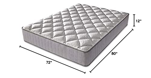 Lippert Components RV Luxe Pocketed Coil Mattress Narrow King, 72" x 80" x 12"
