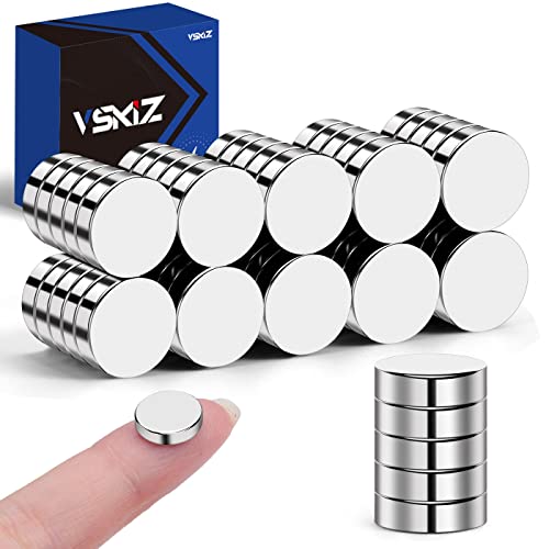 VSKIZ Refrigerator Magnets 50 Pcs, 10x3mm Tiny Round Disc Small Magnets, Muti-use Premium Neodymium Fridge Magnets Rare Earth Magnets, Whiteboard Magnets for Crafts, DIY, Office, Dry Erase Board