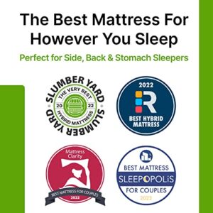 GhostBed Flex 13 Inch Cool Gel Memory Foam & Innerspring Hybrid Mattress, Medium Feel, Made in The USA, Queen