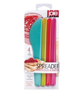 joie 7" multi purpose spreader knife 4pc set - great for peanut butter, cream cheese, icing and more