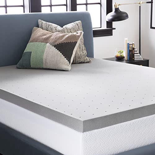 Lucid 3 Inch Mattress Topper QUeen – Memory Foam – Bamboo Charcoal Infusion – Cooling Ventilation – Hypoallergenic – CertiPur Certified Foam