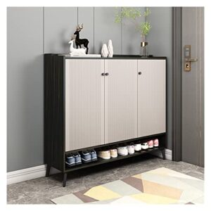 tjlss multifunctional simple shoe cabinet storage shoe rack save space hallway furniture (color : black, size : 120cm)