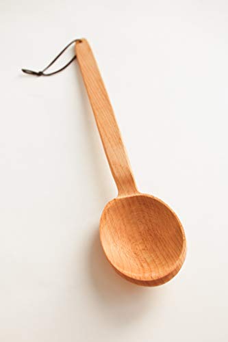 ECOSALL Heavy Duty Large Wooden Spoon 18-inch, Long Handle Cooking Spoon With a Scoop. Nonstick Big Spoon for Stirring, Mixing Cajun Crawfish Boil, Wall Décor. Super Strong Sturdy Giant Hardwood Spoon