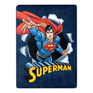 northwest superman hero burst silk touch throw blanket, 46" x, 60"