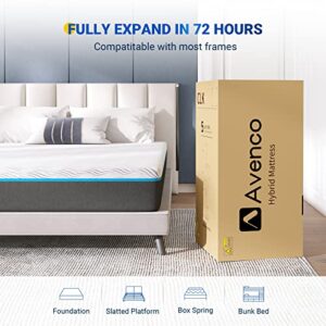 Avenco King Mattress, King Size Memory Foam Mattress in a Box, 10 Inch Gel-Infused King Bed Mattress with Plush Cover, Ultimate Comfort & Supportive CertiPUR-US & ISPA Certified