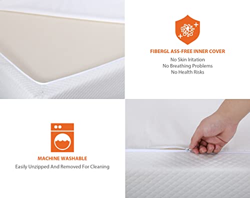 8 inch Queen Size Mattress with Cover, Cooling Gel Memory Foam Queen Mattress for a Cool Sleep & Pressure Relief, Medium Firm Mattress Pad Queen Mattresses, Bed in a Box, CertiPUR-US Certified