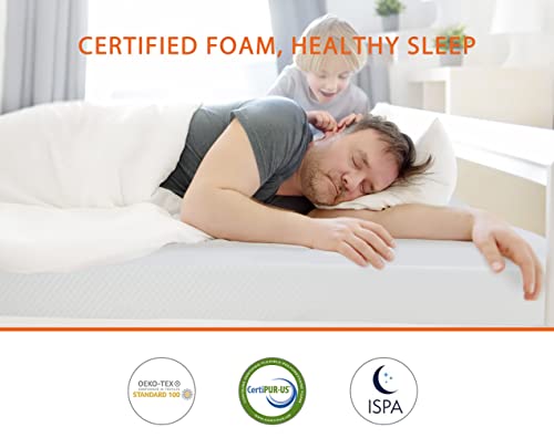 8 inch Queen Size Mattress with Cover, Cooling Gel Memory Foam Queen Mattress for a Cool Sleep & Pressure Relief, Medium Firm Mattress Pad Queen Mattresses, Bed in a Box, CertiPUR-US Certified