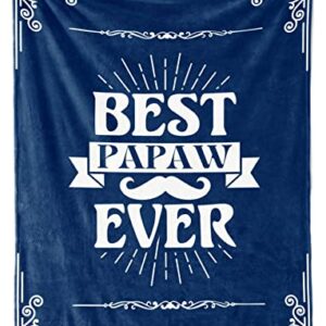 InnoBeta Gifts for Grandpa, Papaw, Throw Blanket for Grandfather, Presents from Granddaughters Grandsons for Christmas, Birthday, Father's Day - 50" x 65" Best Papaw Ever