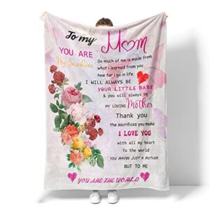 to mom blanket,throw blanket gifts for mom,all season use luxury lightweight warm super soft cozy flannel fleece blankets for bed sofa couch 60x50 inches
