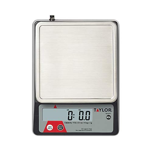 Taylor TE10FT 11-Pound Compact Digital Portion Control Scale, Stainless Steel, NSF