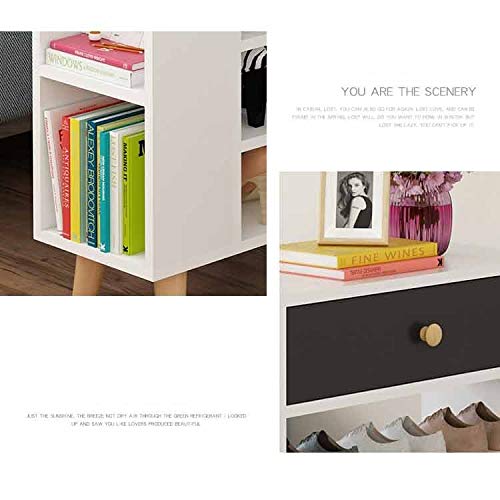 TFIIEXFL Shoe Cabinet Colorful Matching Cabinet Corner Multi-Layer Solid Wood Legs Small Shoe Cabinet Shoe Rack Large Capacity Living Room Rack (Color : D)
