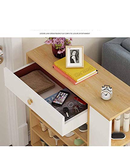 TFIIEXFL Shoe Cabinet Colorful Matching Cabinet Corner Multi-Layer Solid Wood Legs Small Shoe Cabinet Shoe Rack Large Capacity Living Room Rack (Color : D)