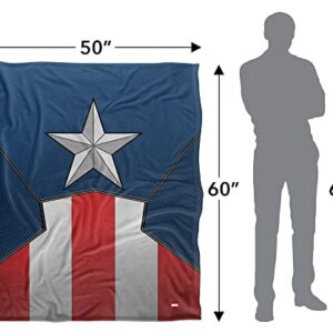 Marvel Captain America Suit Silky Touch Super Soft Throw Blanket 50" x 60"