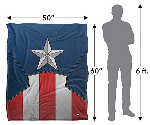 Marvel Captain America Suit Silky Touch Super Soft Throw Blanket 50" x 60"