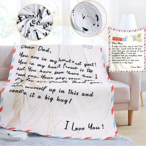 Gifts for Mom, Birthday Gifts for mom, for Mom from Daughter, Dear Mom Throw Blanket Soft Flannel Throw Blanket Gifts for Mom Birthday Gifts (to Mom, 60 x 80 in)