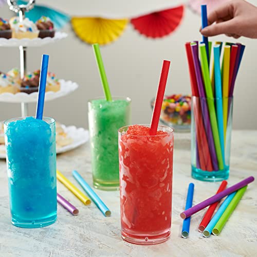 Paper Jumbo Smoothie Straws,100% Biodegradable [100 Pack] Assorted Colors