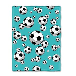 soccer soft luxury blanket throw lightweight flannel blankets for adults boys girls gift 50"x40"