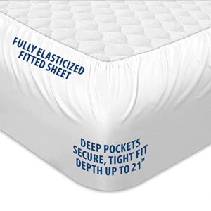 TEXARTIST Queen Mattress Topper for Back Pain, Extra Thick Mattress Pad Cover, Plush Soft Pillowtop Bed Topper with Elastic Deep Pocket, Overfilled Down Alternative Filling