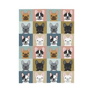 xtgoo cute french bulldog dog ultra-soft fleece blanket flannel velvet plush throw blanket,60x50in