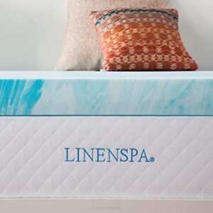 Linenspa 4 Inch Gel Swirl Memory Foam Topper - Full