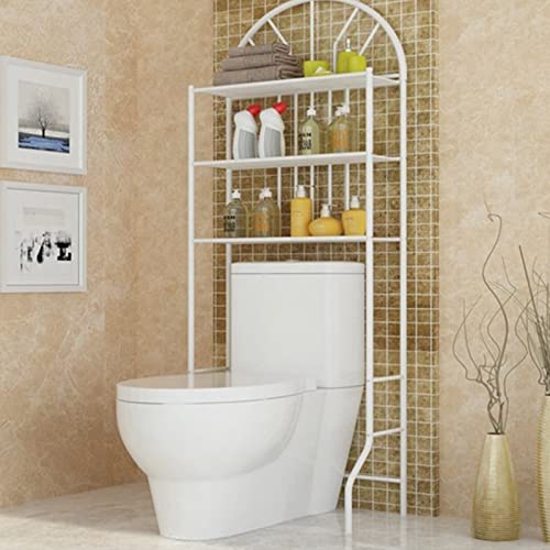 LOYALHEARTDY 3-Shelf Over The Toilet Storage Rack Bathroom Organizer Bathroom Organizer Freestanding Space Saver Toilet Stands Bathroom Corner Stand Storage Organizer Accessories