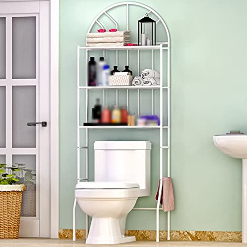 LOYALHEARTDY 3-Shelf Over The Toilet Storage Rack Bathroom Organizer Bathroom Organizer Freestanding Space Saver Toilet Stands Bathroom Corner Stand Storage Organizer Accessories