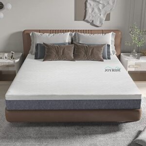 JOYRIDE SLEEP Hybrid Mattress,Pocket Springs,Memory Foam,Infused Cooling Gel,Motion Isolation,Anti-Slip Bottom,Bed in a Box (10 Inch,Queen Size)